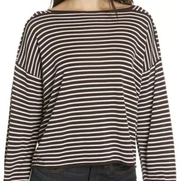 NEW Eileen Fisher Casis Stripe Bateau Neck Sweater, Size XL - Picture 1 of 12